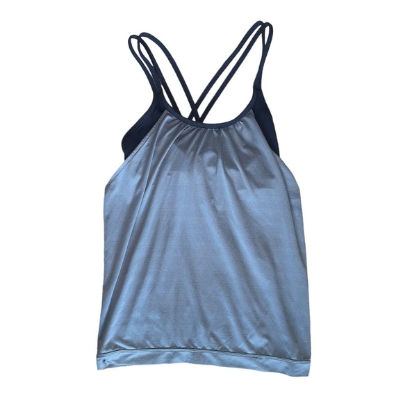 Athleta Tops - Women’s ATHLETA Size S Gray Black Hidden Agenda Strappy Tank Top Shirt Small Bra
